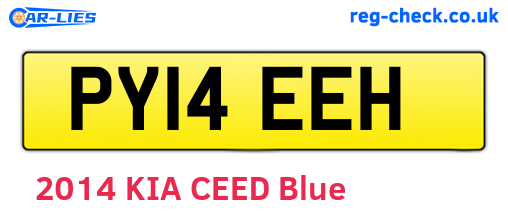 PY14EEH are the vehicle registration plates.