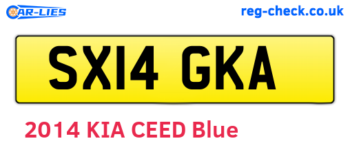 SX14GKA are the vehicle registration plates.