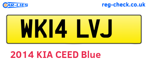 WK14LVJ are the vehicle registration plates.