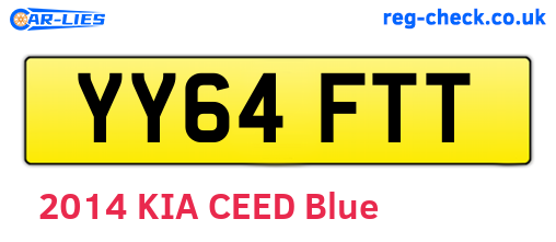 YY64FTT are the vehicle registration plates.