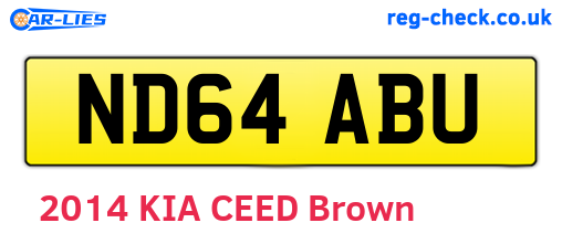 ND64ABU are the vehicle registration plates.