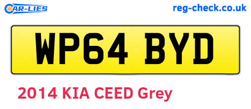 WP64BYD are the vehicle registration plates.