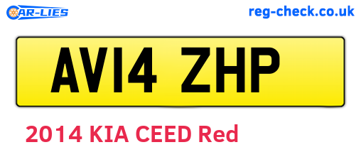 AV14ZHP are the vehicle registration plates.