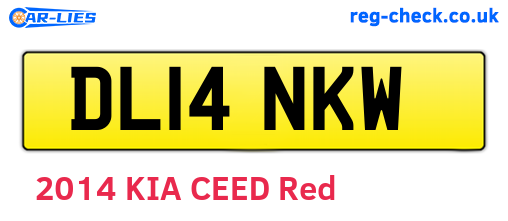 DL14NKW are the vehicle registration plates.