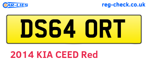 DS64ORT are the vehicle registration plates.