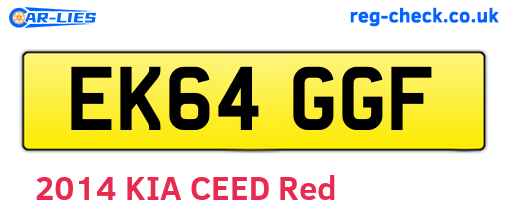 EK64GGF are the vehicle registration plates.