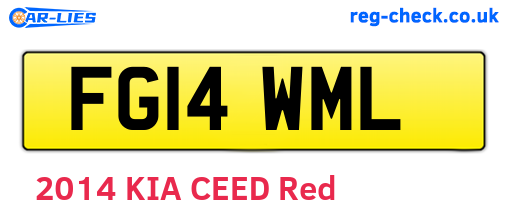 FG14WML are the vehicle registration plates.
