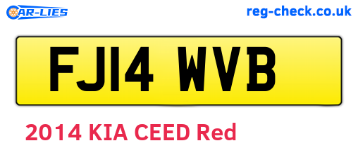 FJ14WVB are the vehicle registration plates.