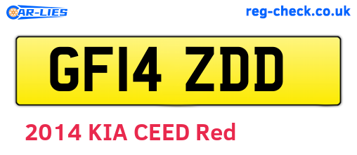 GF14ZDD are the vehicle registration plates.