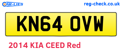 KN64OVW are the vehicle registration plates.