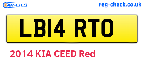 LB14RTO are the vehicle registration plates.