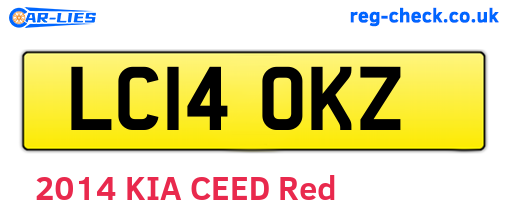 LC14OKZ are the vehicle registration plates.