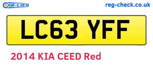 LC63YFF are the vehicle registration plates.