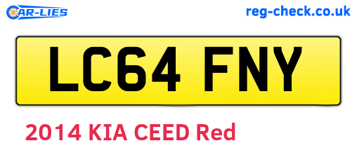 LC64FNY are the vehicle registration plates.