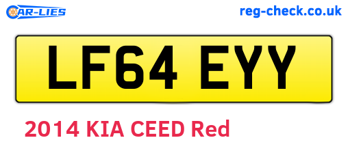 LF64EYY are the vehicle registration plates.
