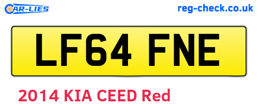 LF64FNE are the vehicle registration plates.