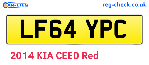 LF64YPC are the vehicle registration plates.