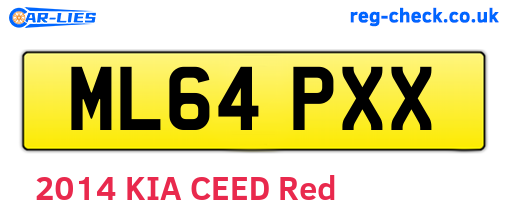 ML64PXX are the vehicle registration plates.