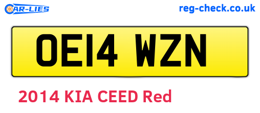 OE14WZN are the vehicle registration plates.