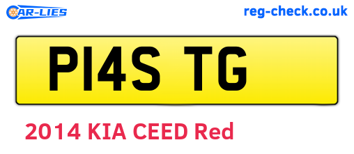 P14STG are the vehicle registration plates.