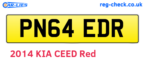 PN64EDR are the vehicle registration plates.