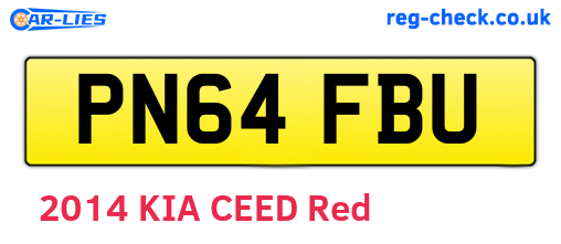PN64FBU are the vehicle registration plates.