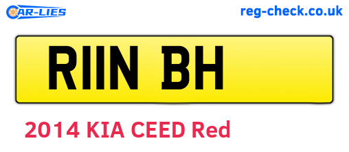 R11NBH are the vehicle registration plates.