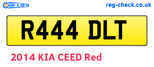 R444DLT are the vehicle registration plates.