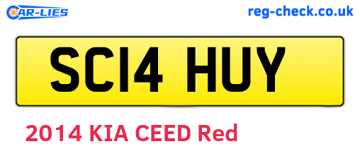 SC14HUY are the vehicle registration plates.