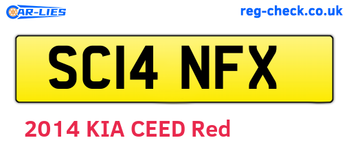 SC14NFX are the vehicle registration plates.