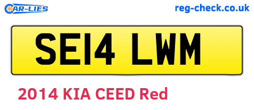 SE14LWM are the vehicle registration plates.