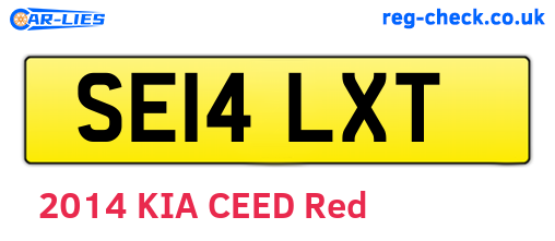 SE14LXT are the vehicle registration plates.