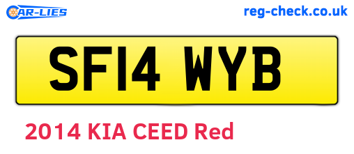 SF14WYB are the vehicle registration plates.