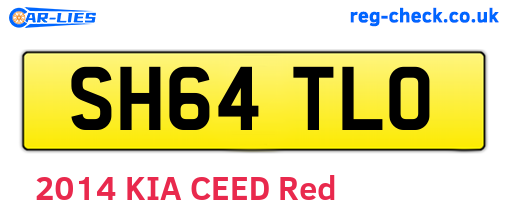 SH64TLO are the vehicle registration plates.