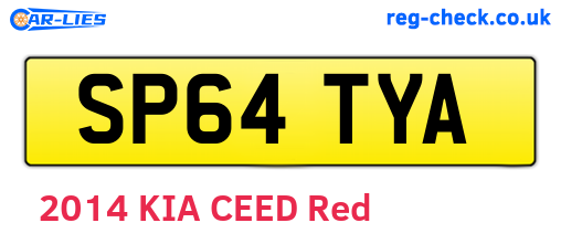 SP64TYA are the vehicle registration plates.