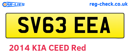 SV63EEA are the vehicle registration plates.
