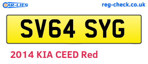 SV64SYG are the vehicle registration plates.