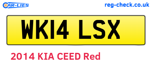 WK14LSX are the vehicle registration plates.