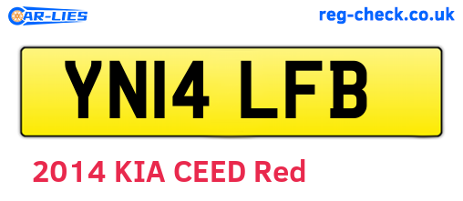 YN14LFB are the vehicle registration plates.