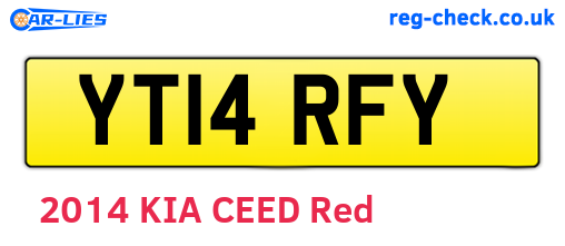 YT14RFY are the vehicle registration plates.