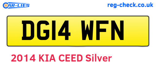 DG14WFN are the vehicle registration plates.