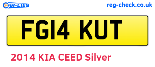 FG14KUT are the vehicle registration plates.