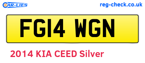 FG14WGN are the vehicle registration plates.