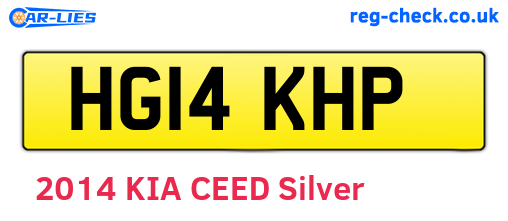 HG14KHP are the vehicle registration plates.