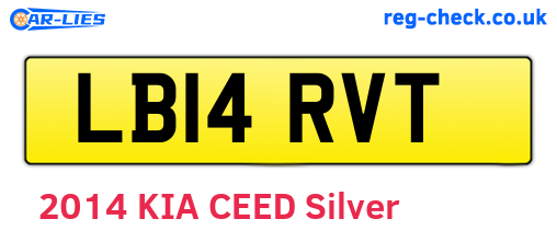 LB14RVT are the vehicle registration plates.