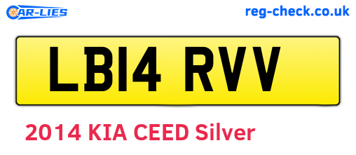LB14RVV are the vehicle registration plates.