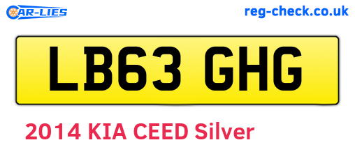 LB63GHG are the vehicle registration plates.