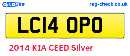 LC14OPO are the vehicle registration plates.