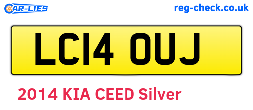 LC14OUJ are the vehicle registration plates.