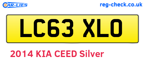 LC63XLO are the vehicle registration plates.